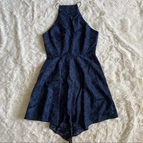 Keepsake the Label Dress Embroidered Organza Jacquard Navy M - Picture 1 of 13